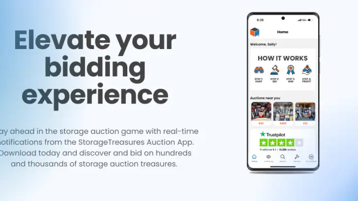 StorageTreasures Auction App feature graphic