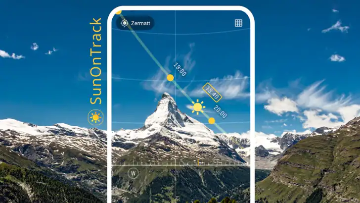 SunOnTrack: Sun Path & Shadows feature graphic