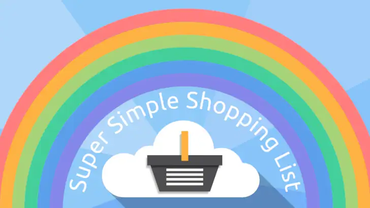 Super Simple Shopping List feature graphic