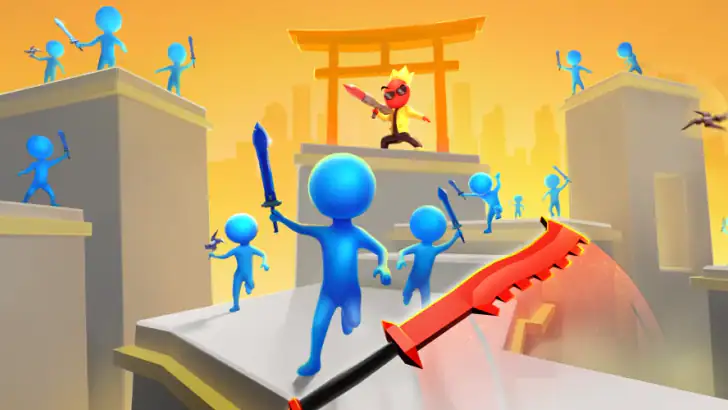 Sword Play! Ninja Slice Runner feature graphic