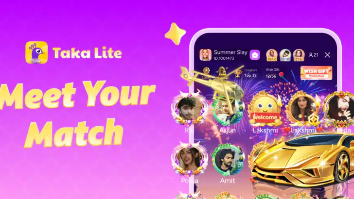 TakaLite - Chat & Meet feature graphic