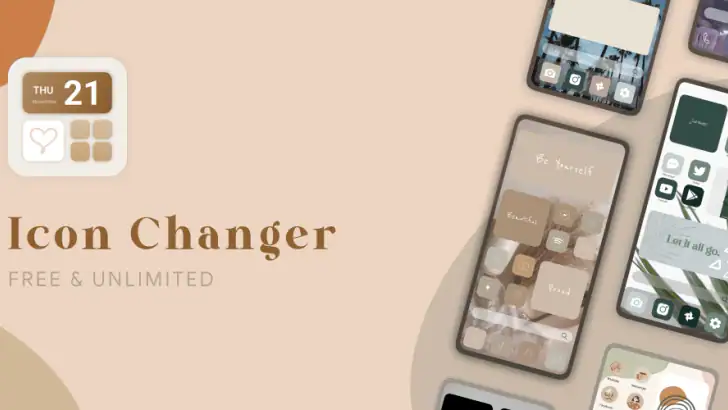 Theme, Widget & Icon changer feature graphic