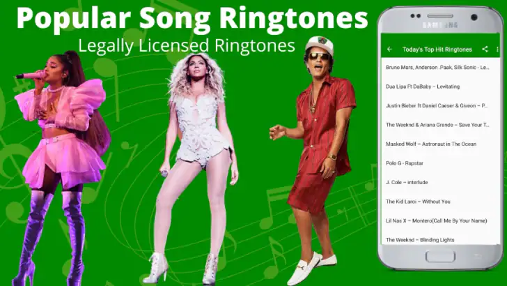 Today's Hit Music Ringtones feature graphic