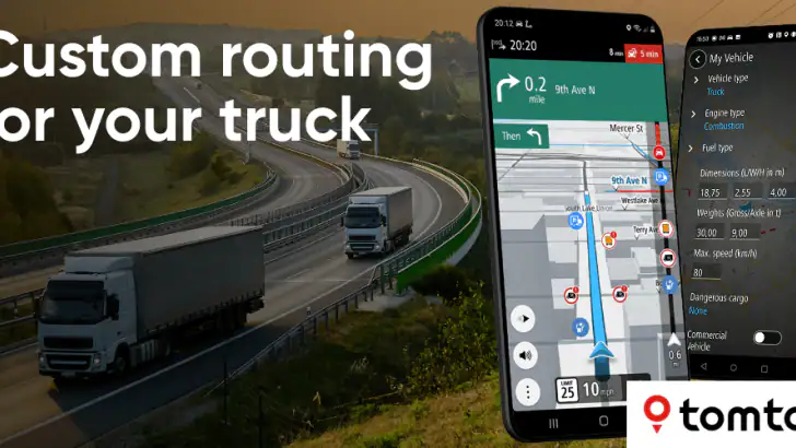 TomTom GO Expert: Truck GPS feature graphic