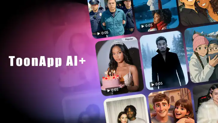 ToonApp AI+ Viral Photo Maker feature graphic