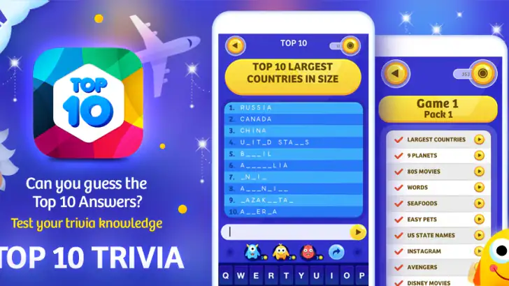 Top 10 Trivia Quiz feature graphic