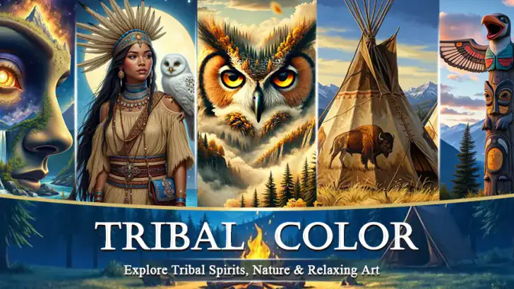Tribal Art Coloring Book feature graphic