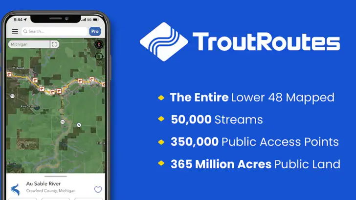 TroutRoutes: Trout Fishing App feature graphic