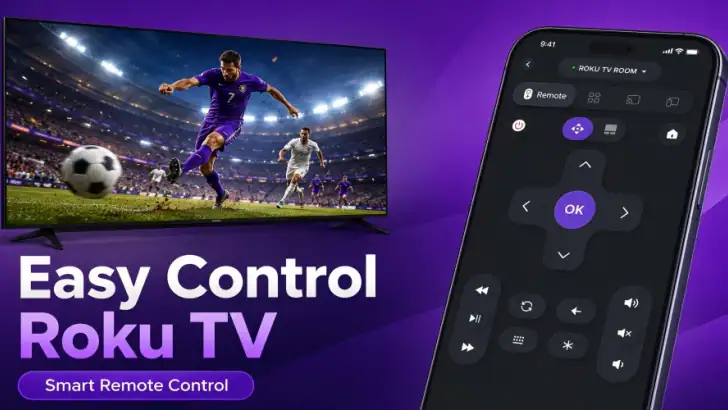 Universal Remote TV for Roku feature graphic