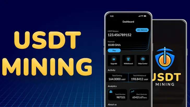 USDT Mining, Crypto USDT Miner feature graphic