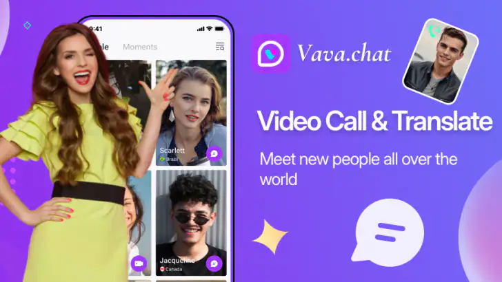 Vava.chat-Video Call&Translate feature graphic