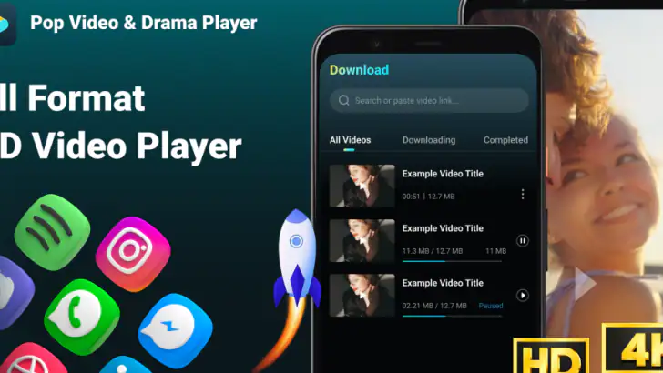 Video Downloader & Fast safe feature graphic