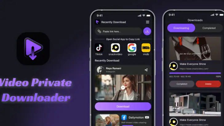 Video Private Downloader feature graphic