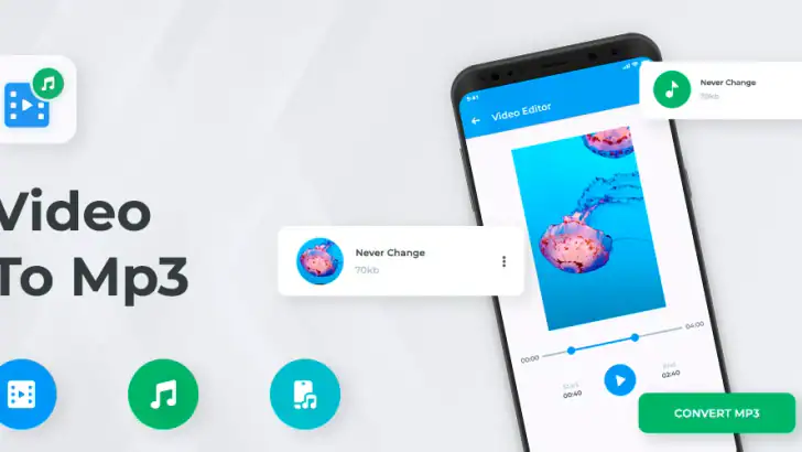Video to MP3 & Ringtone Maker feature graphic