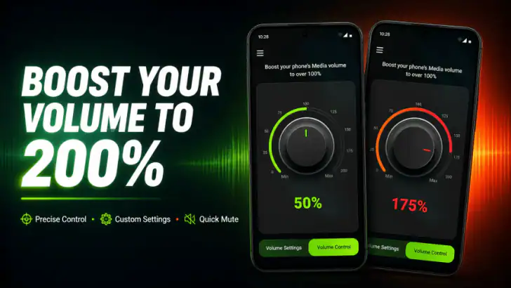 Volume Booster – Audio Center feature graphic