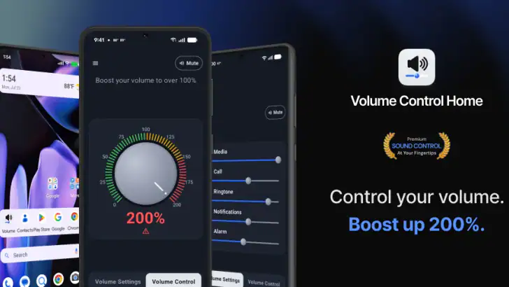 Volume Control Home feature graphic