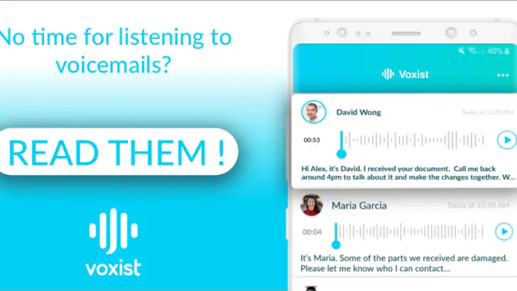 Voxist: read your voicemail feature graphic