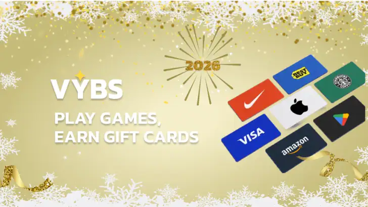 VYBS: Play & Earn Rewards feature graphic