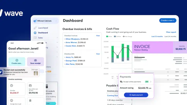 Wave: Small Business Software feature graphic