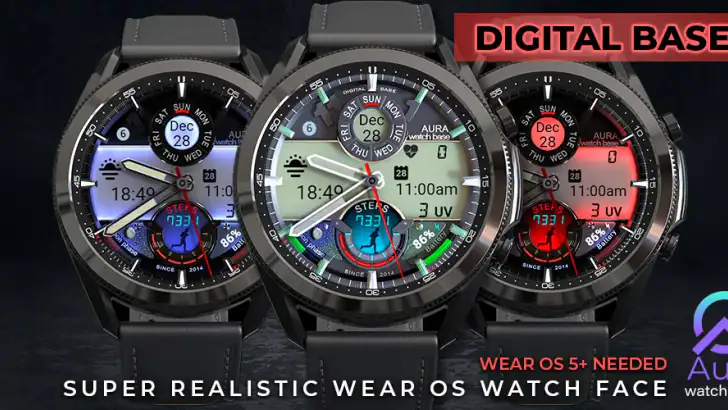 WB Digital Base 2 Watch Face feature graphic