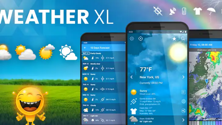 Weather XL PRO feature graphic