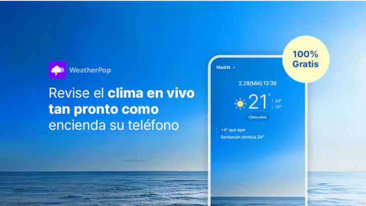 WeatherPop Español (Aviso) feature graphic