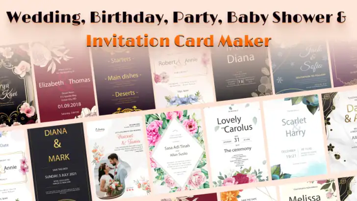 Wedding Invitation Maker App feature graphic