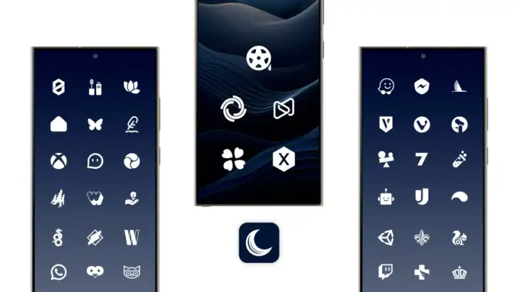 White Moonlight Icon Pack feature graphic