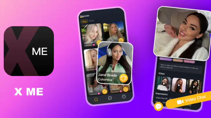 X Me - Live Video Chat feature graphic