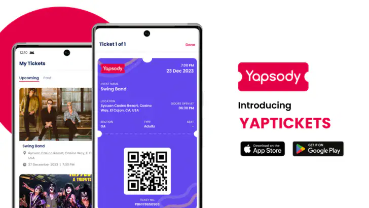Yapsody YapTickets feature graphic
