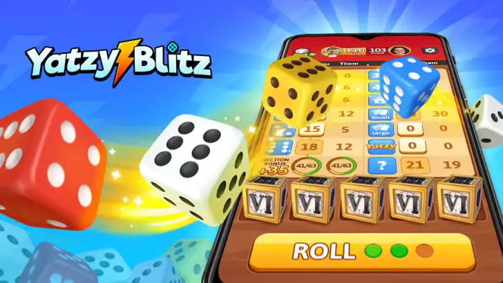 Yatzy Blitz: Classic Dice Game feature graphic