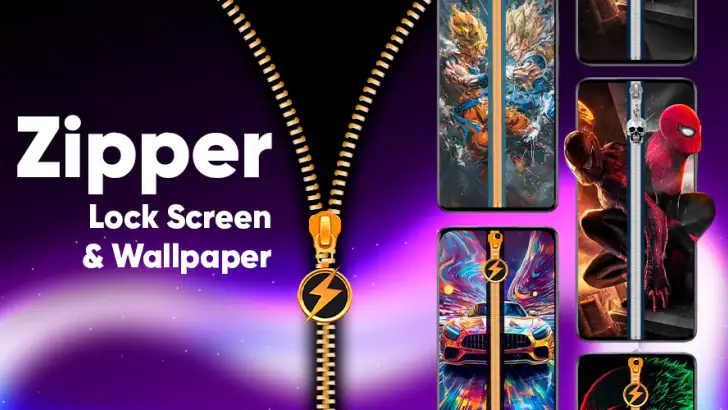 Zipper Lock Screen & Wallpaper feature graphic