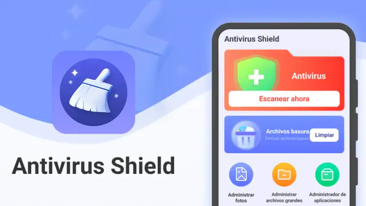 Antivirus Shield & Limpiador feature graphic