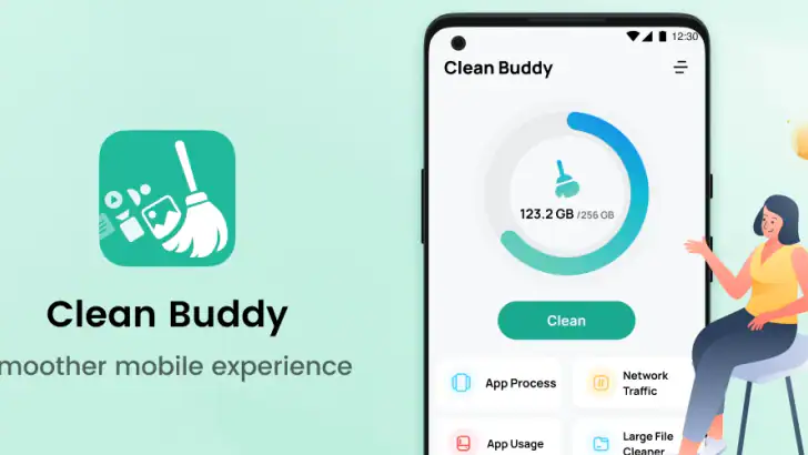 Clean Buddy feature graphic
