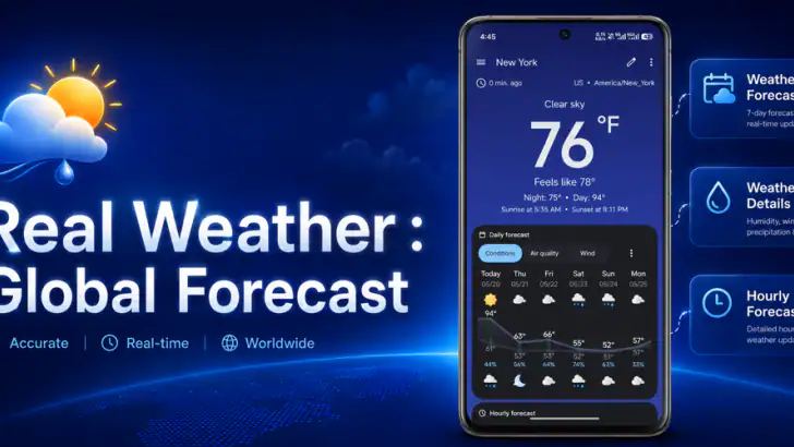 Real Weather : Global Forecast feature graphic