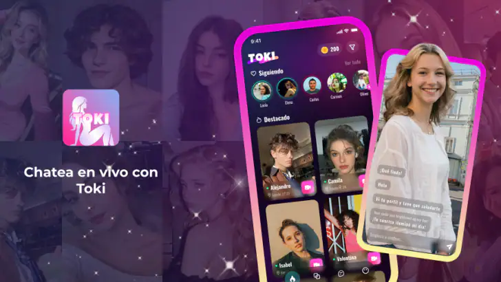 Toki:Conecta y chatea de forma feature graphic