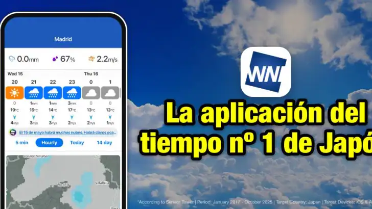 Weathernews - El tiempo feature graphic