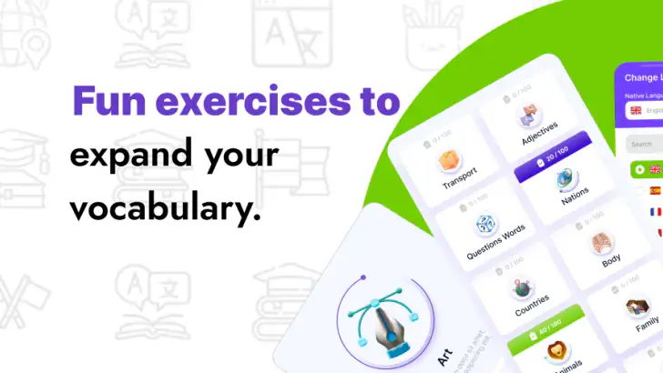 10 Minute Language, Easy Learn feature graphic
