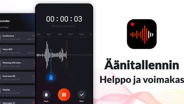 Ääninauhuri, Äänen Tallennus feature graphic