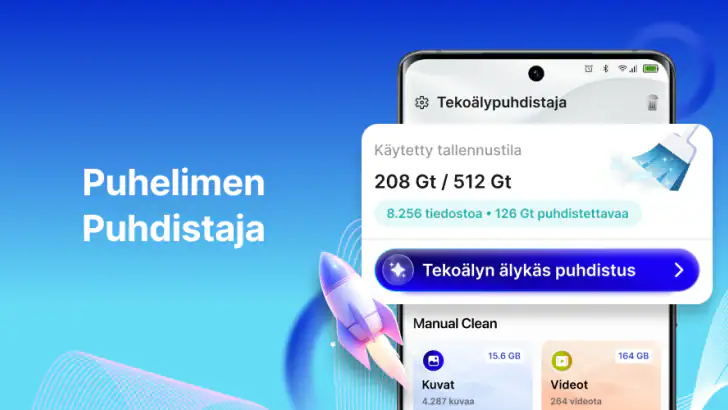 AI CleanUp – Puhelimen siivous feature graphic