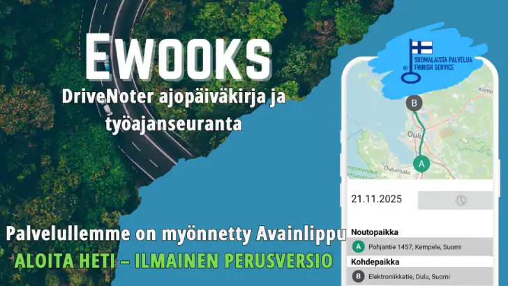 Ajopäiväkirja - DriveNoter feature graphic
