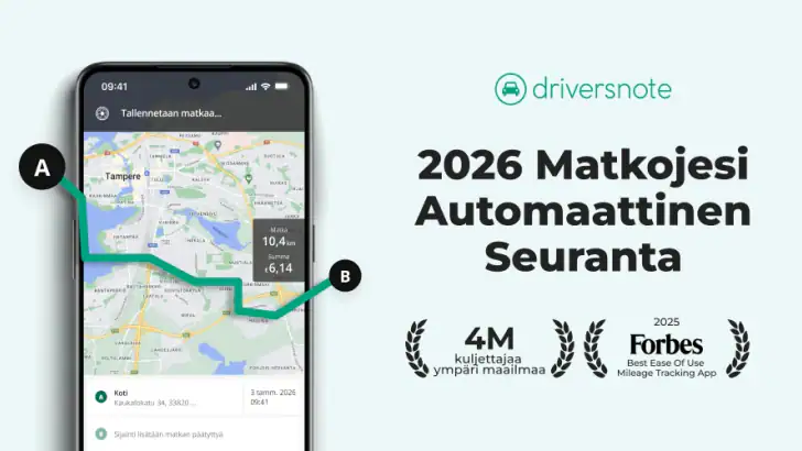 Ajopäiväkirja - Driversnote feature graphic