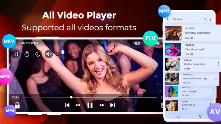 All Video Player Media Player feature graphic