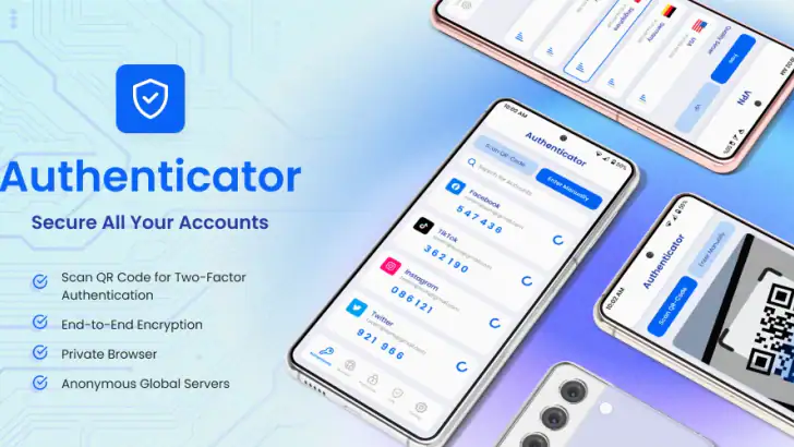 Authenticator 2FA OTP Backup feature graphic