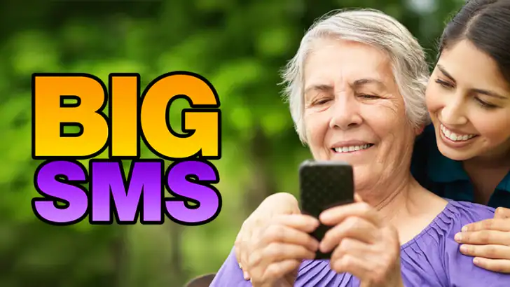 BIG SMS senioreille feature graphic