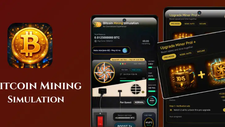 Bitcoin Mining : Crypto Miner feature graphic
