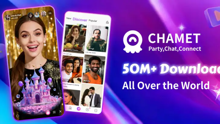 Chamet - Live Chat & Party feature graphic