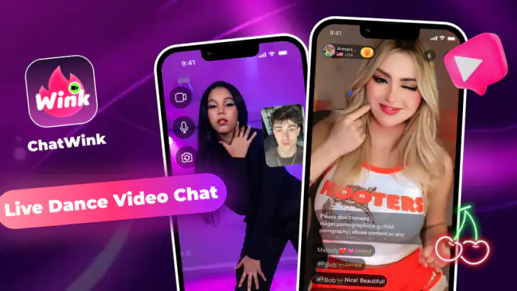 ChatWink：Live Dance Video Chat feature graphic
