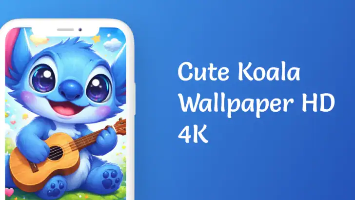 Cute Blue Koala Wallpaper HD feature graphic