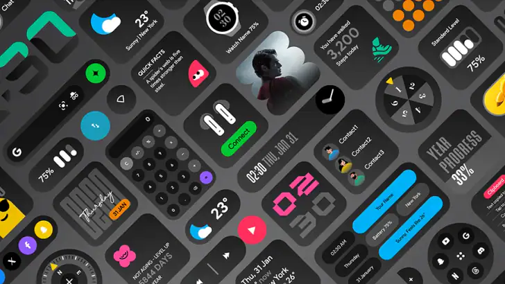 DarkGlass Widgets feature graphic